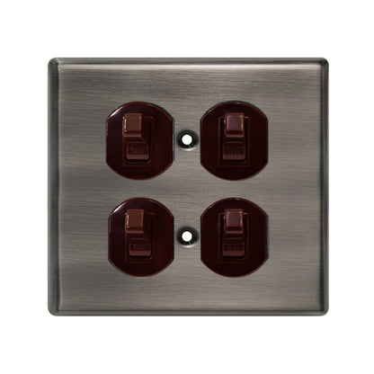 Metal series American copper switch socket