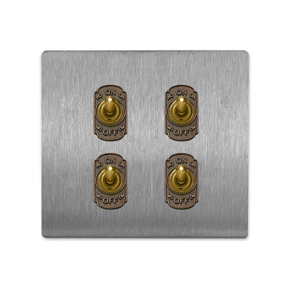 髮絲紋無螺絲面板-撥桿 DnH LOFT Shop