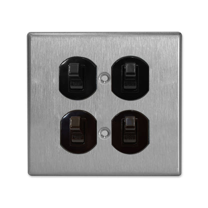 Metal series American copper switch socket