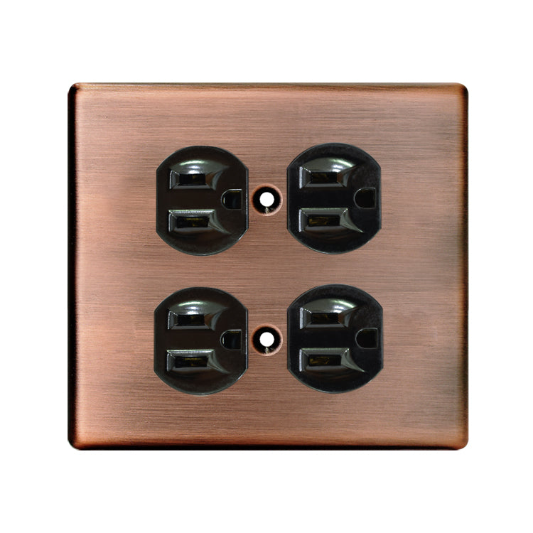 Metal series American copper switch socket