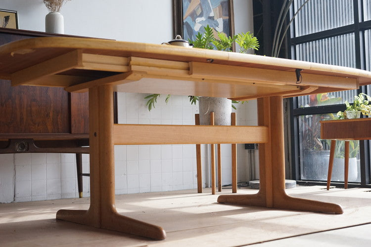 丹麥 山毛櫸 實木 延伸餐桌
