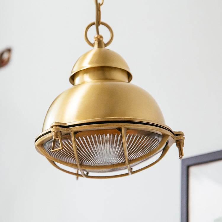 Brass version mesh chandelier