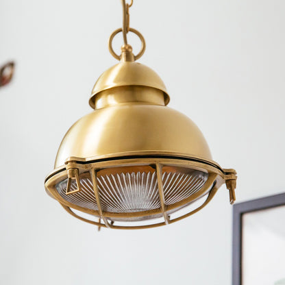 Brass version mesh chandelier