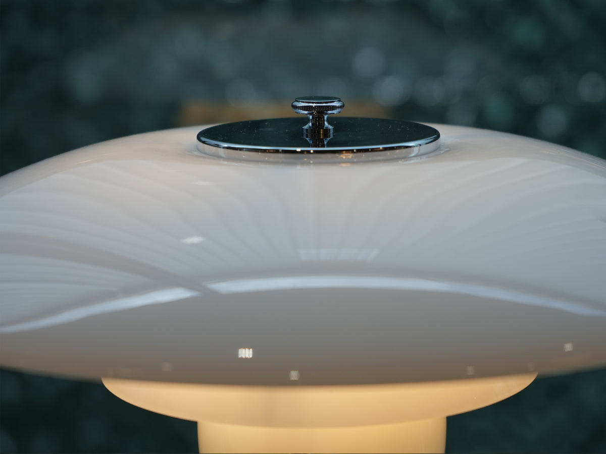 Louis Poulsen PH 3/2 Glass Table 玻璃桌燈｜亮銀色 OLDANMARK