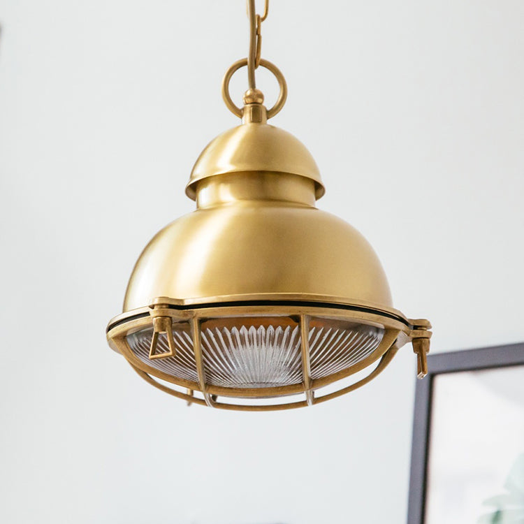 Brass version mesh chandelier