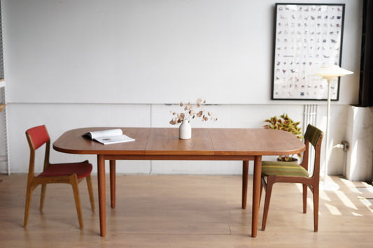 丹麥 方型圓角 柚木蝴蝶桌