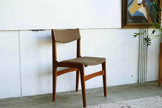 丹麥 Erik Buch 深棕條紋 餐椅