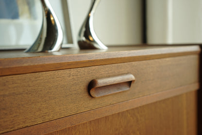 丹麥 柚木 四門 高腳 餐邊櫃