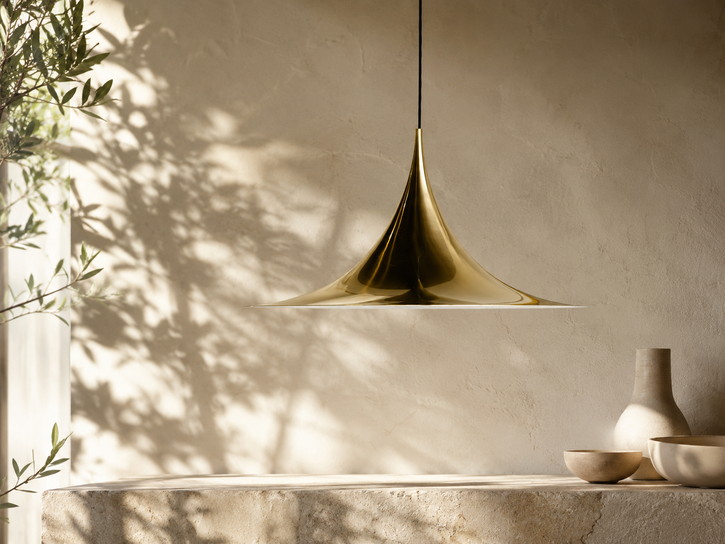 GUBI Semi Pendant Ø60 吊燈｜金色 / 銀色 OLDANMARK