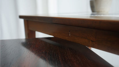 丹麥 玫瑰木 風巢瓷磚 三連桌