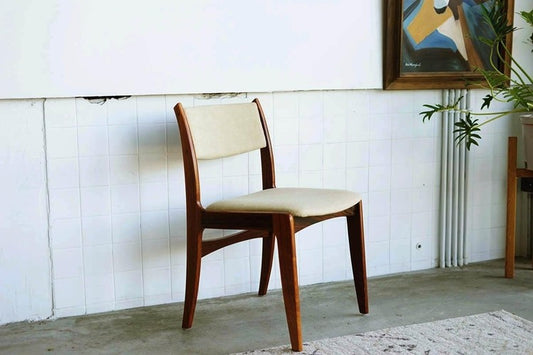 丹麥 玫瑰木 純白 餐椅