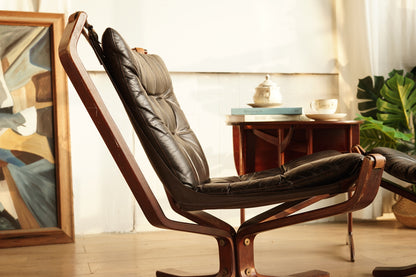 丹麥 Superstar 低背 休閒椅 (附腳蹬)