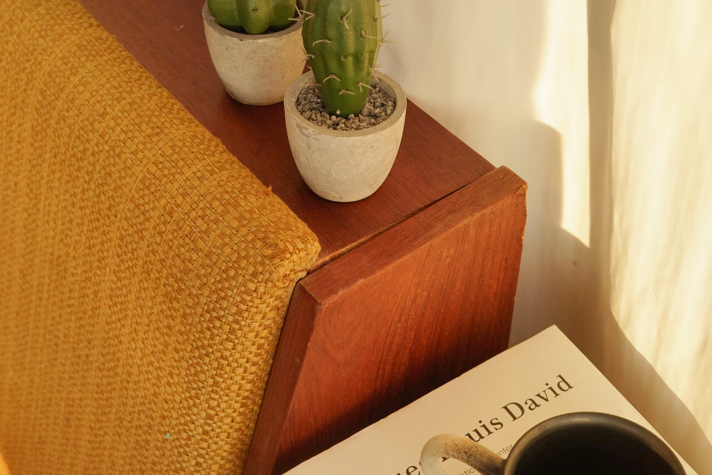 Hans J. Wegner GE258 經典 柚木 圓腳 芥末黃 沙發床