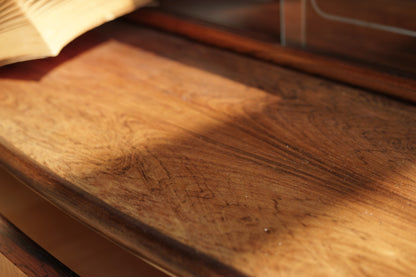 丹麥 玫瑰木 玻璃滑門 寫字櫃