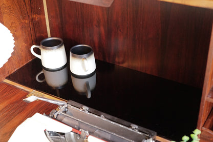 丹麥 玫瑰木 滑門 書櫃