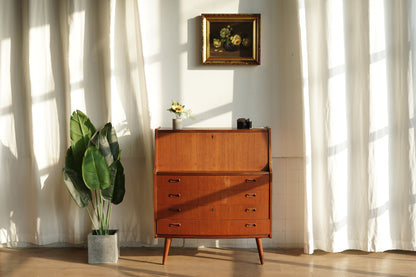 丹麥 柚木 多層抽屜 寫字櫃