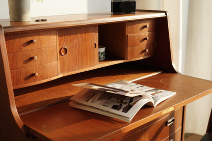 丹麥 柚木 多層抽屜 寫字櫃