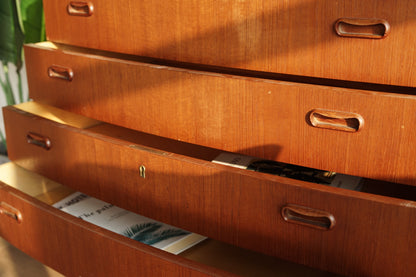 丹麥 柚木 多層抽屜 寫字櫃