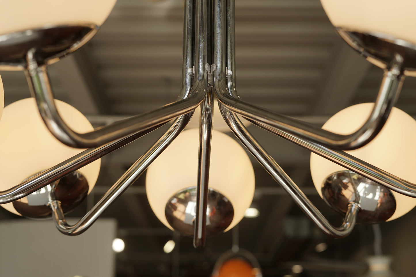 鍍鉻 白色 球型吊燈