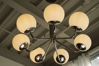 鍍鉻 白色 球型吊燈