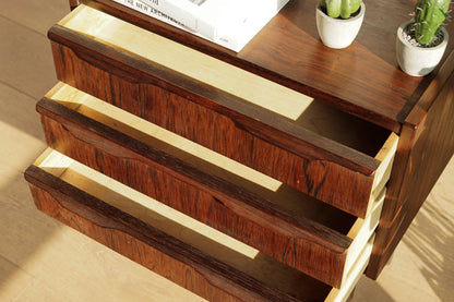 丹麥 玫瑰木 三層抽屜 高腳 小邊櫃