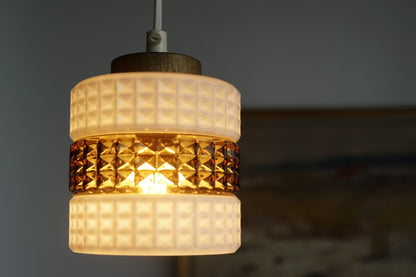 丹麥 黃銅 立體壓紋 小吊燈