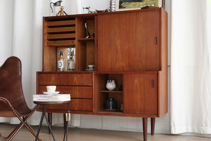 丹麥 柚木 雙層 餐邊櫃 高櫃