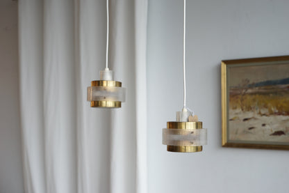 Carl Fagerlund 丹麥 幾何壓紋玻璃小吊燈