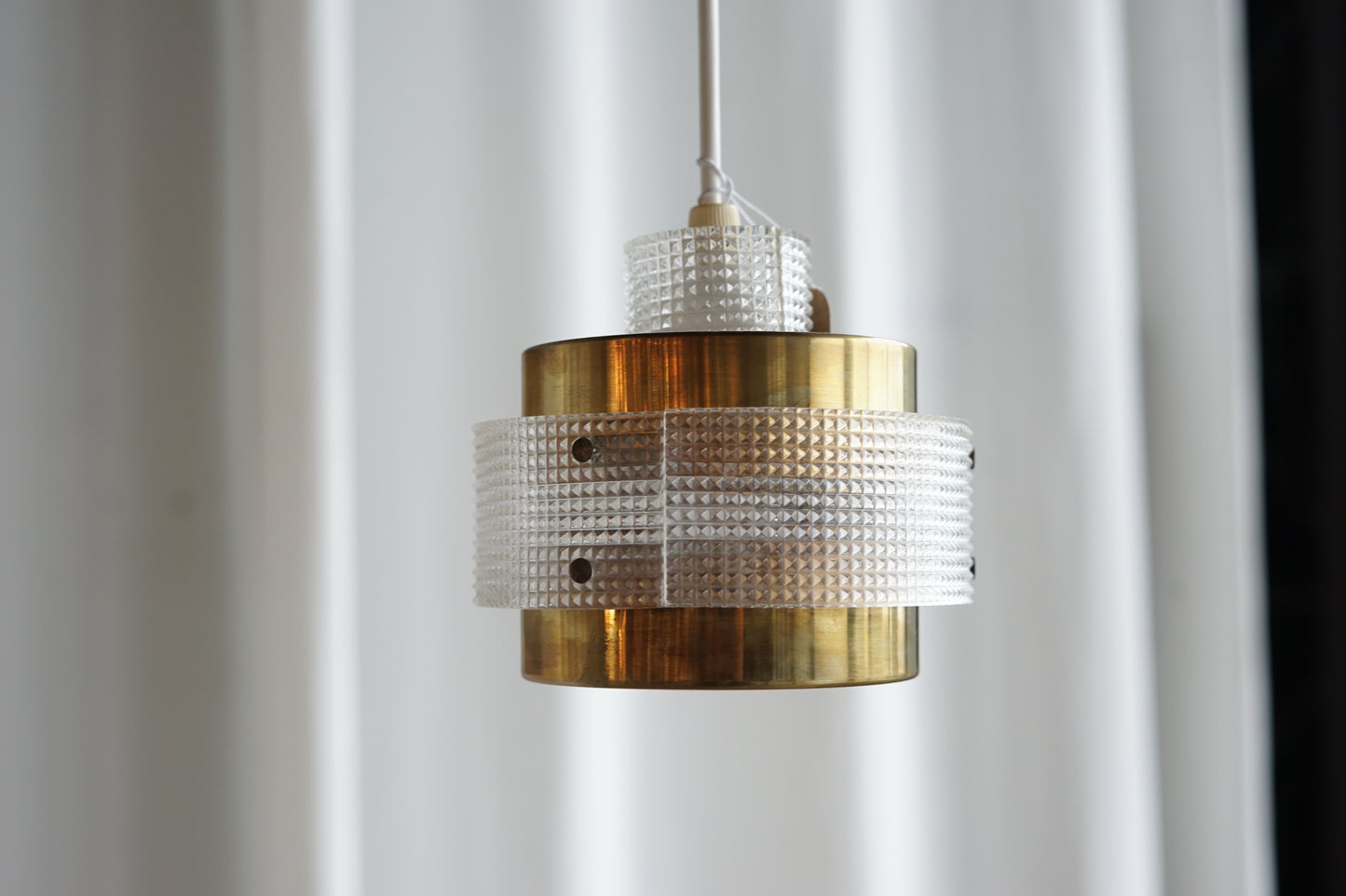 Carl Fagerlund 丹麥 幾何壓紋玻璃小吊燈