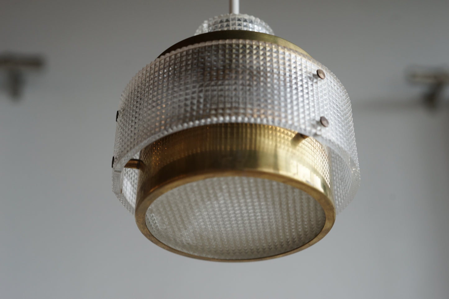 Carl Fagerlund 丹麥 幾何壓紋玻璃小吊燈