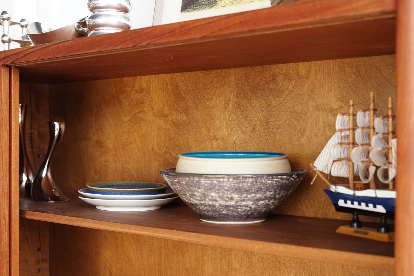 丹麥 柚木 雙層 餐邊櫃 高櫃