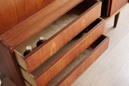 丹麥 柚木 雙層 餐邊櫃 高櫃