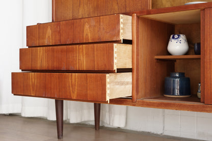 丹麥 柚木 雙層 餐邊櫃 高櫃