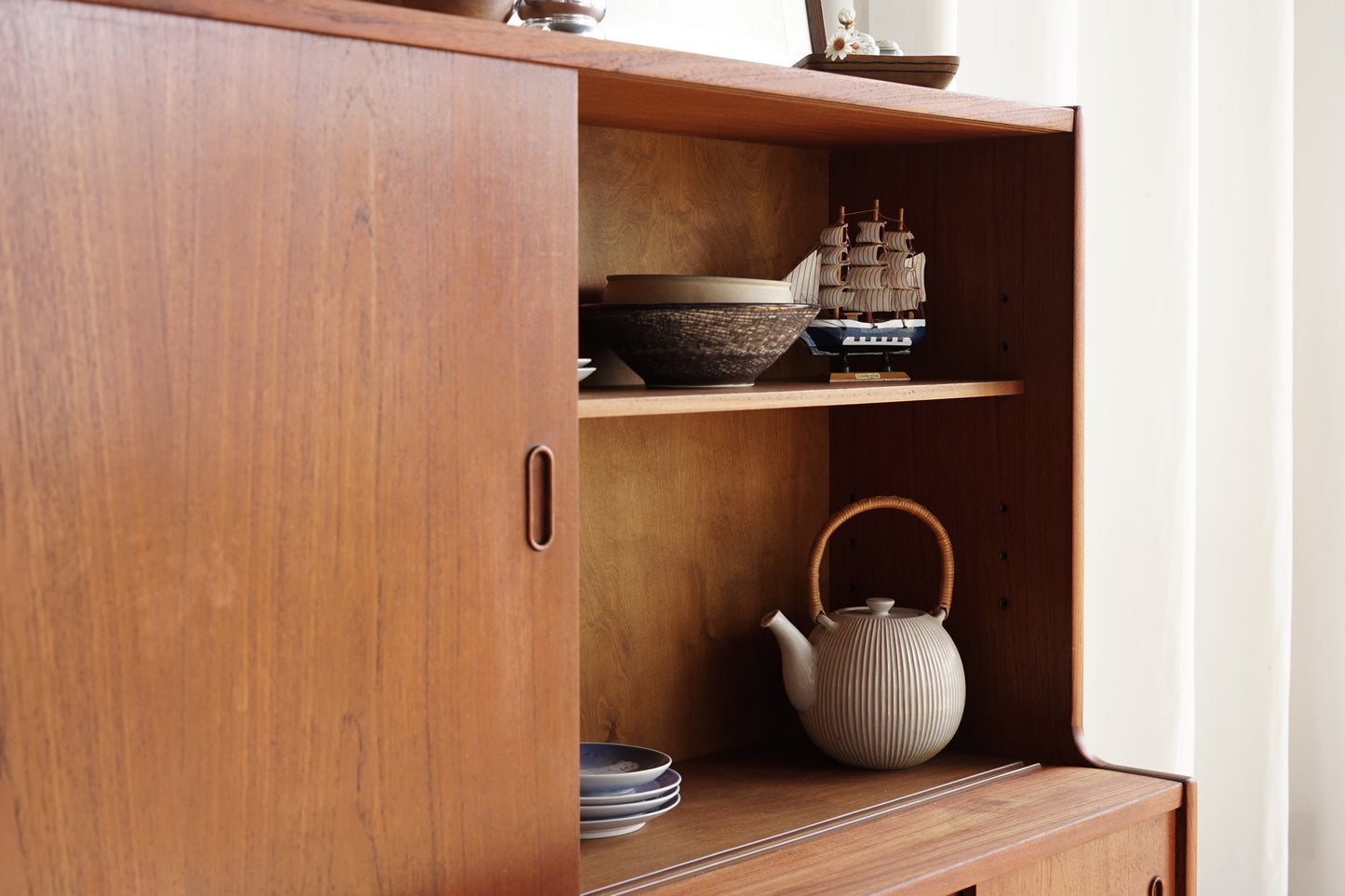 丹麥 柚木 雙層 餐邊櫃 高櫃