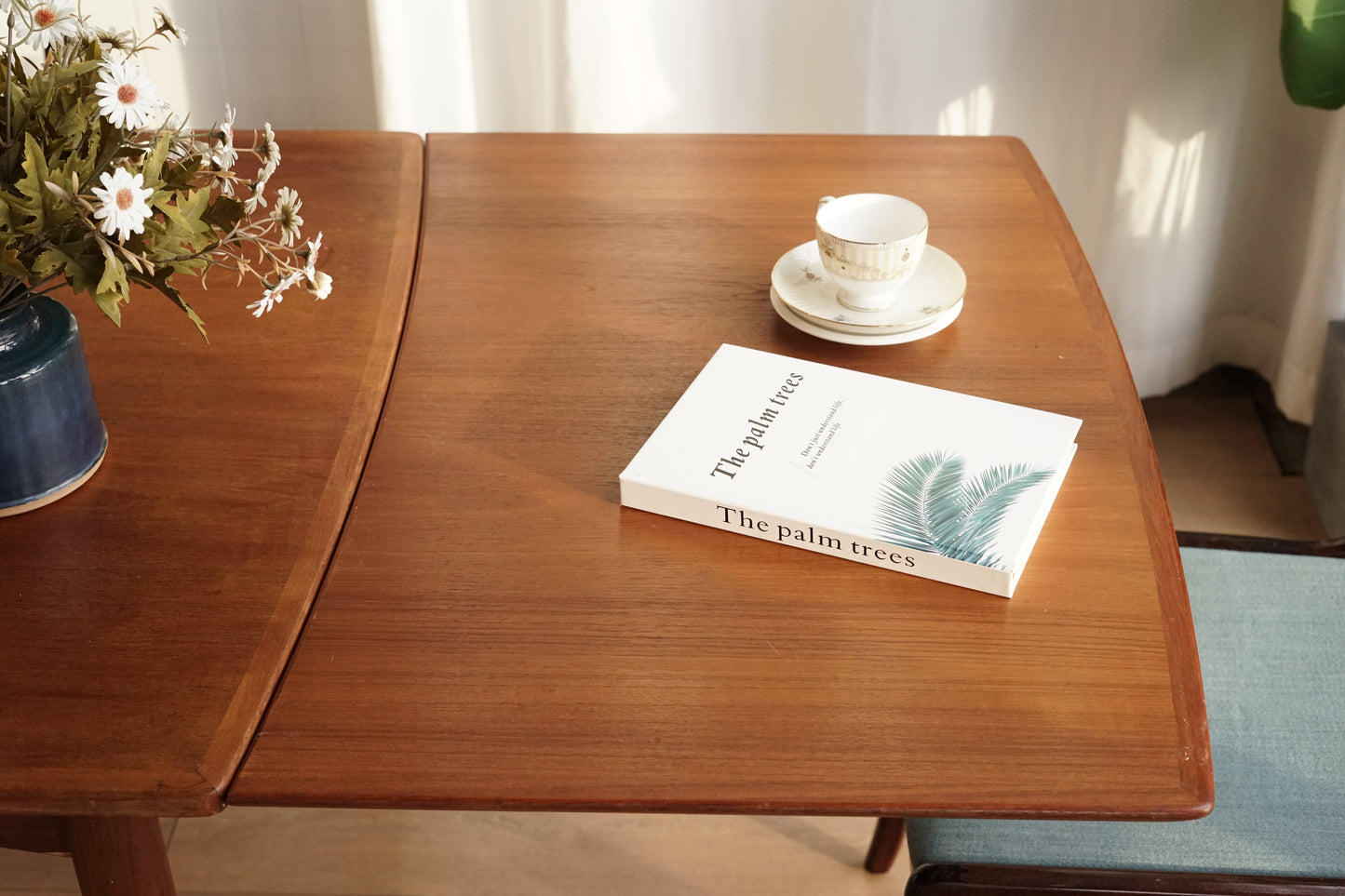 丹麥 柚木 雙向 延伸餐桌