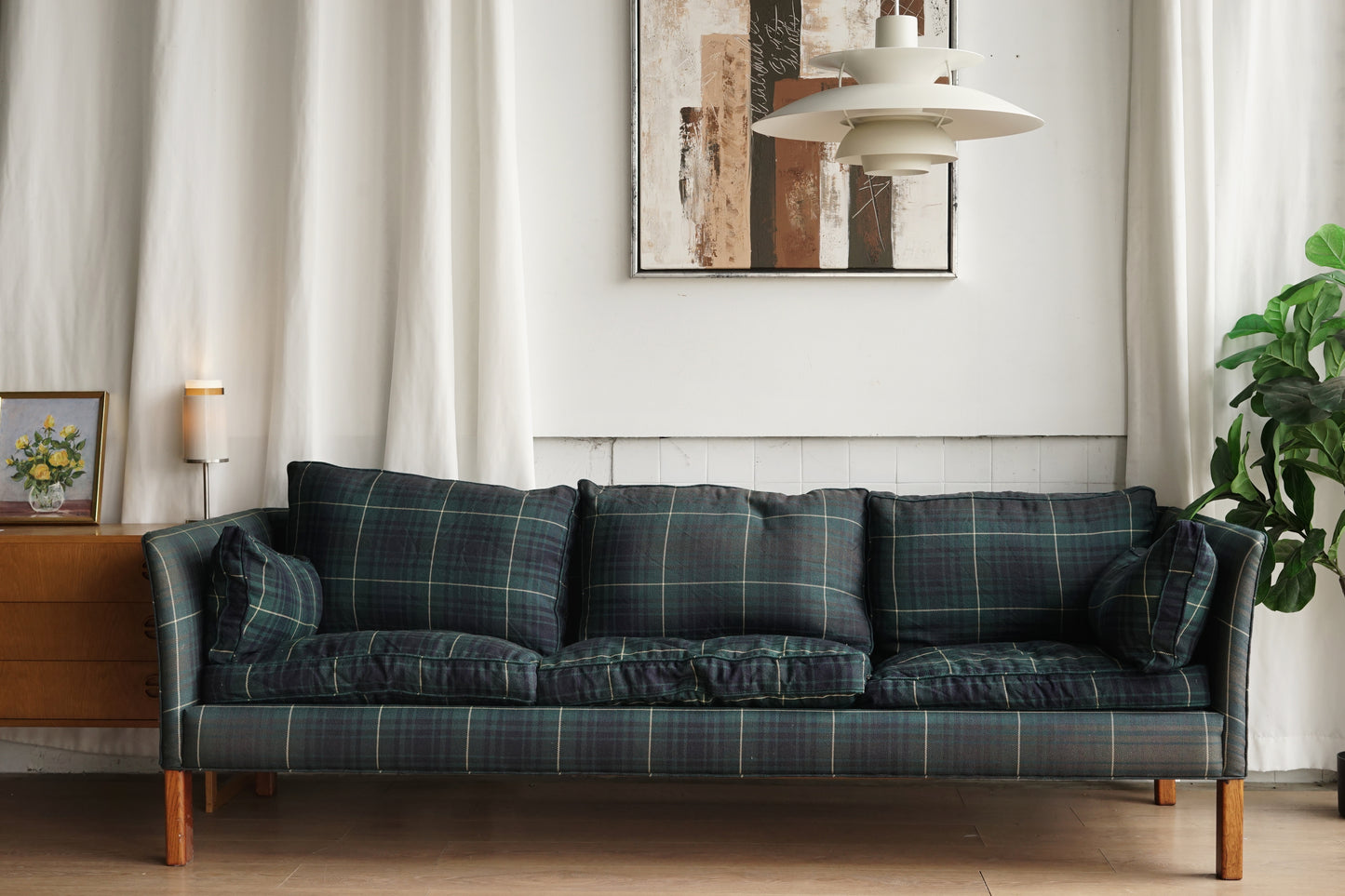 Arne Norell 三人沙發 格紋布款（Cromwell）