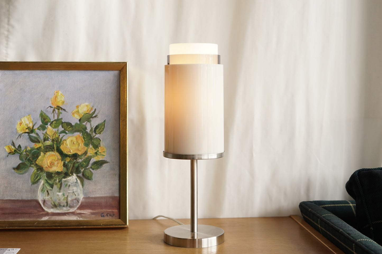 丹麥 Penlau Lamper 雙層圓筒 白色 桌燈