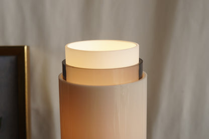 丹麥 Penlau Lamper 雙層圓筒 白色 桌燈