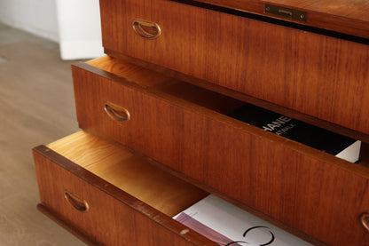 丹麥 柚木 上掀鏡 梳妝/收納櫃