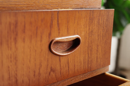 丹麥 柚木 上掀鏡 梳妝/收納櫃