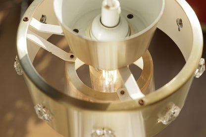 丹麥 霧金 六角晶飾 小吊燈