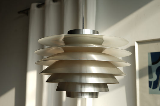 丹麥 Sven Middelboe  銀色七層吊燈