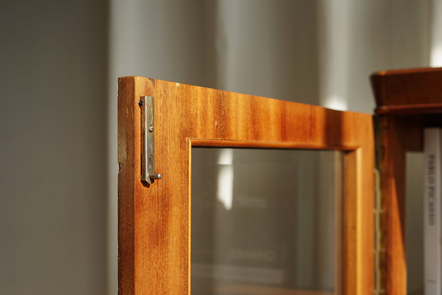 丹麥 桃花心木 雙門 玻璃 展示櫃