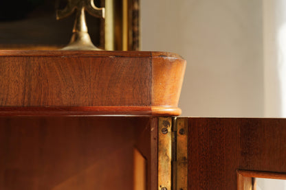 丹麥 桃花心木 雙門 玻璃 展示櫃