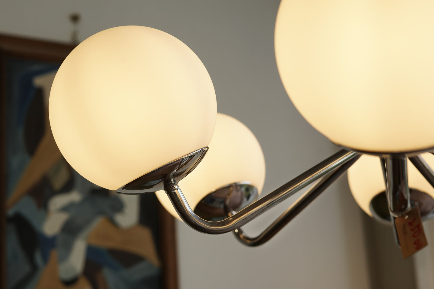 丹麥 鍍鉻 白色 球型吊燈