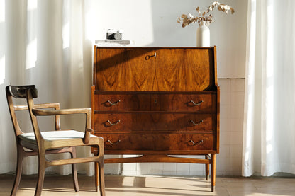 丹麥 桃花心木 掀門 書寫櫃