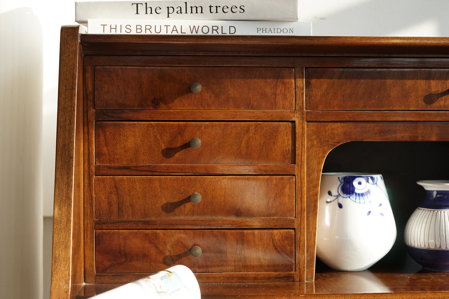 丹麥 桃花心木 掀門 書寫櫃