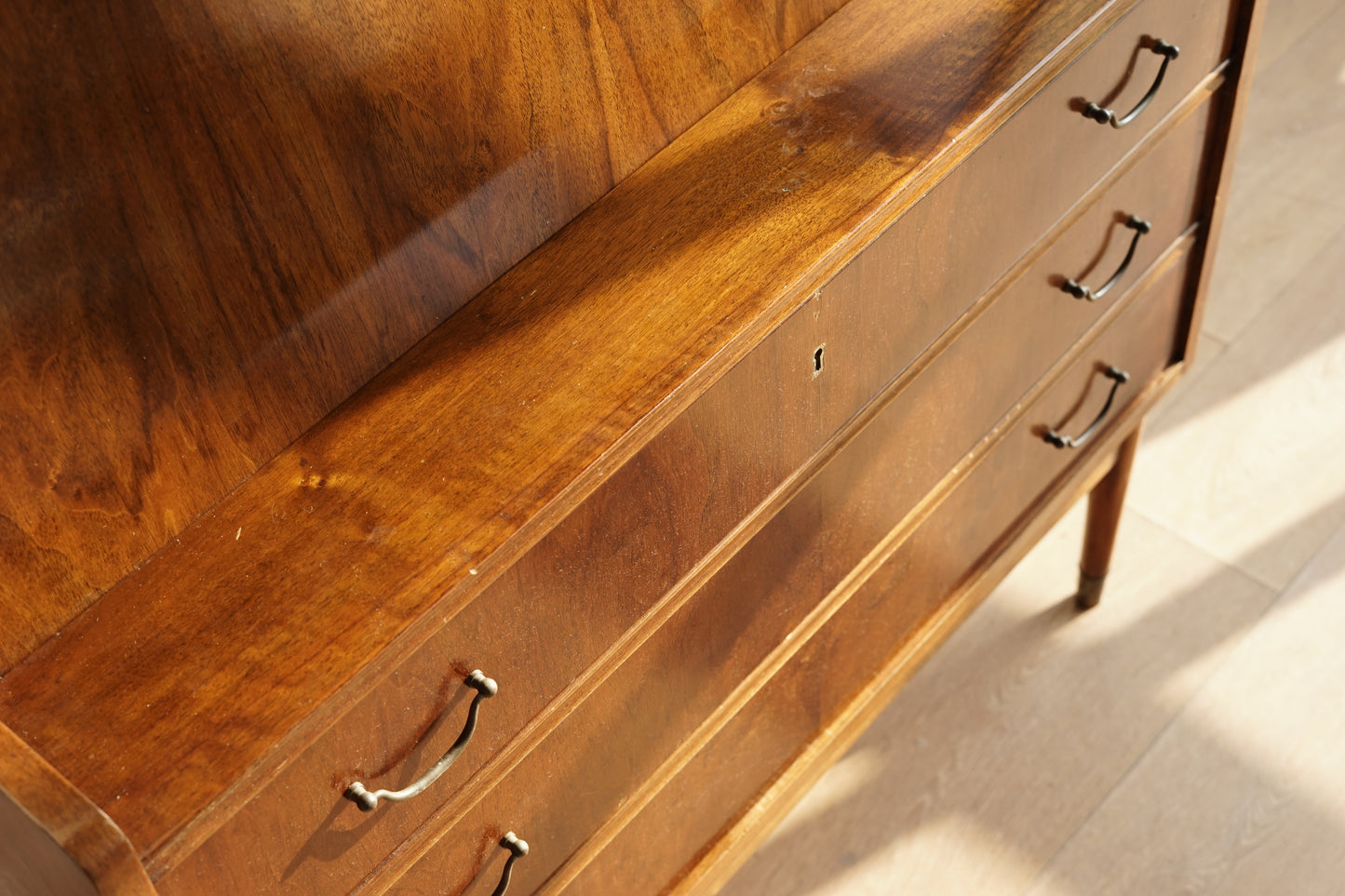 丹麥 桃花心木 掀門 書寫櫃