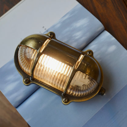 黃銅橢圓 Harbor 壁燈#古銅