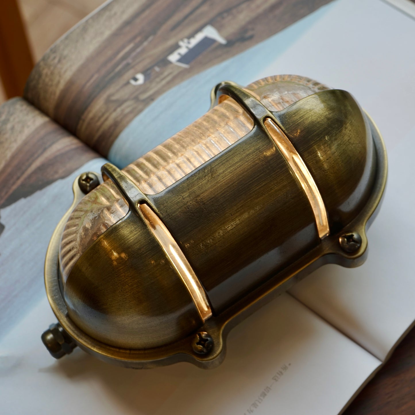 黃銅橢圓 Harbor 壁燈#古銅